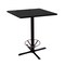 Holland Bar Stool Co 36" 211 Black Table, 36" x 36" Square Top, Foot Ring 211-3036BW36SQFTRG - alternate 1